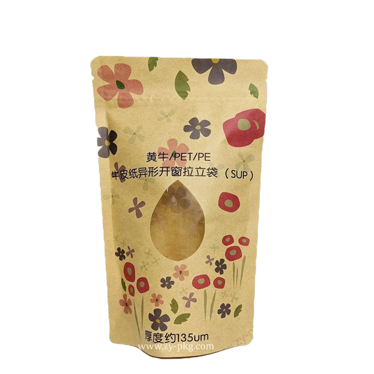 Kraft Paper Pouches with Window